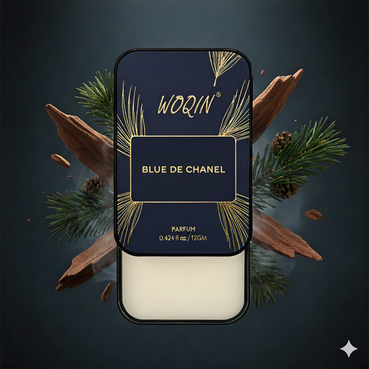 WOQIN® Blu-De-Chanel Solid Perfume | Alcohol Free &amp; Non-Greasy Cologne | Strong &amp; Long Lasting Fragrance | 12g (Blu-De-Chanel Premium Fregrence (Woody, Spicy Oud, Leather))