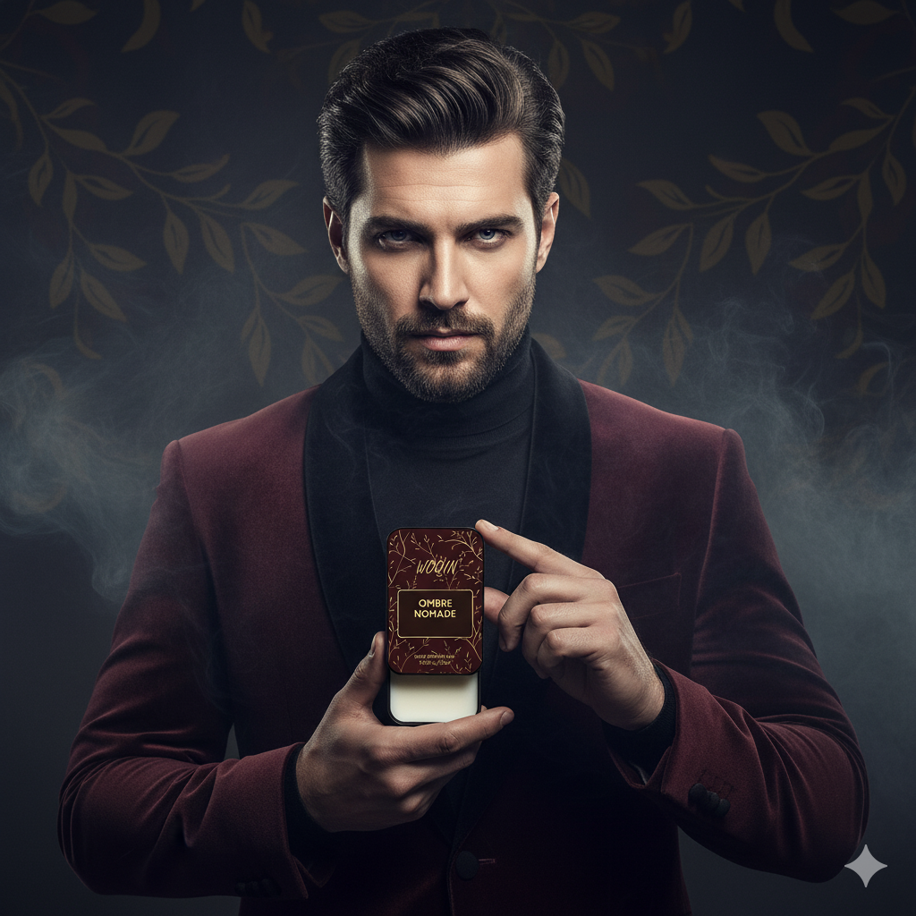 WOQIN® Ombre Nomade Solid Perfume | Alcohol Free & Non-Greasy Cologne | Strong & Long Lasting Fragrance | 12g (Ombre Nomade Premium Fregrence (Woody, Spicy Oud, Leather))