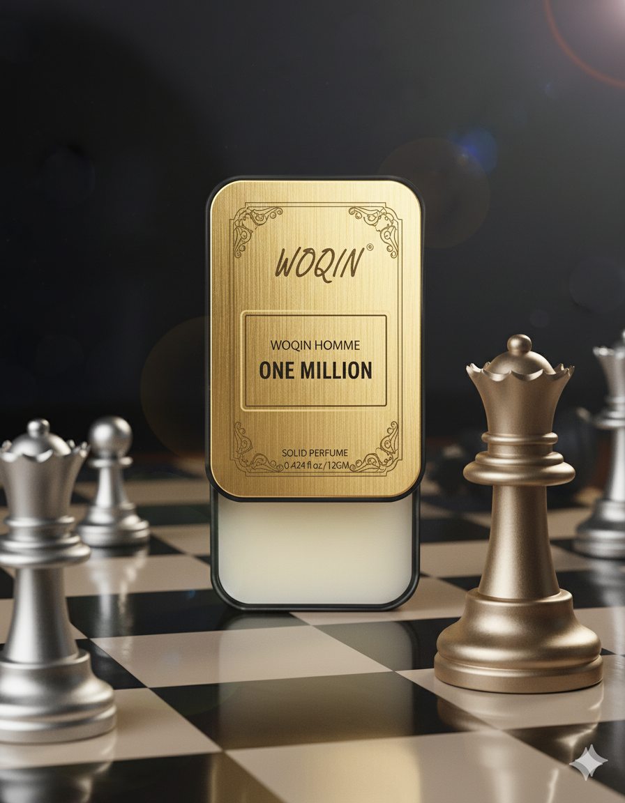 WOQIN® One Million Solid Perfume | Alcohol-Free & Non-Greasy Cologne | Bold & Long-Lasting Fragrance | 12g (One Million Premium Fragrance – Spicy, Woody, Amber)