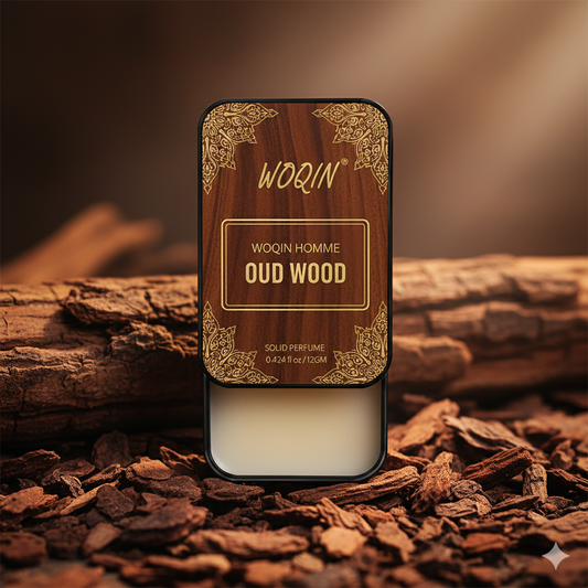 WOQIN® Oud Wood  Solid Perfume | Alcohol-Free & Non-Greasy Cologne | Rich & Long-Lasting Fragrance | 12g (Oud Wood Premium Fragrance – Woody, Oriental, Exotic)