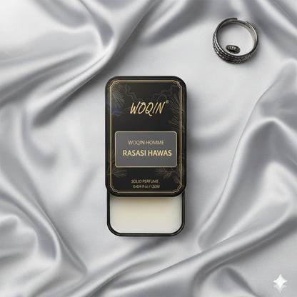 WOQIN® Rasasi Hawas Solid Perfume | Alcohol-Free & Non-Greasy Cologne | Fresh & Long-Lasting Fragrance | 12g (Rasasi Hawas Premium Fragrance – Fruity, Aquatic, Woody)