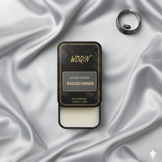 WOQIN® Rasasi Hawas Solid Perfume | Alcohol-Free & Non-Greasy Cologne | Fresh & Long-Lasting Fragrance | 12g (Rasasi Hawas Premium Fragrance – Fruity, Aquatic, Woody)