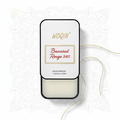 WOQIN® Baccarat Rouge 540 Solid Perfume | Travel-Friendly | Long Lasting & Luxury Fragrance | Pocket Size | Alcohol-Free & Non-Greasy| 12g (Woody, Amber, Sweet Notes)