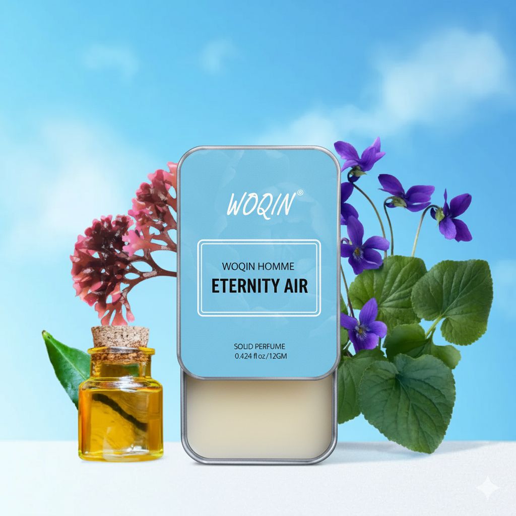 WOQIN® CK Eternity Solid Perfume | Alcohol-Free & Non-Greasy Cologne | Timeless & Long-Lasting Fragrance | 12g (CK Eternity Premium Fragrance – Fresh, Floral, Woody)