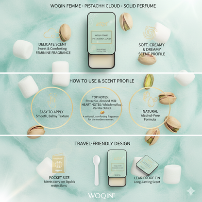 WOQIN® Kayali yum pistachio Solid Perfume | Alcohol Free & Non-Greasy Cologne | Strong & Long Lasting Fragrance | 12g (Kayali yum pistachio Premium Fregrence)